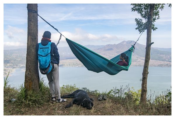 Ticket To The Moon King Size Hammock Blue