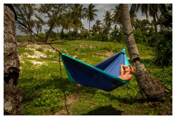 Ticket To The Moon King Size Hammock Blue