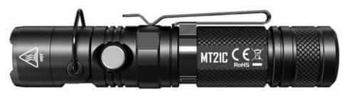 NiteCore lampe de poche MT21C Cree XP-L HD V6 LED avec inclinaison de la tête - Noire
