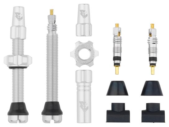 Wolf Tooth Tubeless-Ventilset (Presta, silber)