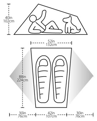 Tente Big Agnes Copper Spur HV UL2 mtnGLO Gris 2 personnes