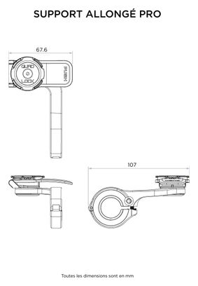 Support Guidon Déporté Quad Lock Out Front Mount Pro pour Smartphone