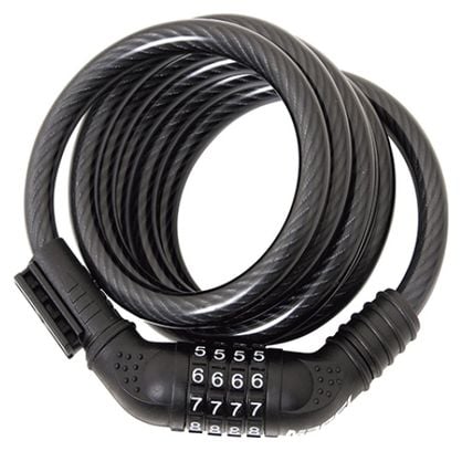 Candado Massi Boa Cable Espiral 12x1800mm Gris Oscuro