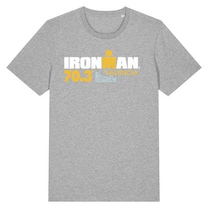 Ironman 70.3 Valencia Frans Grijs Korte Mouw T-Shirt