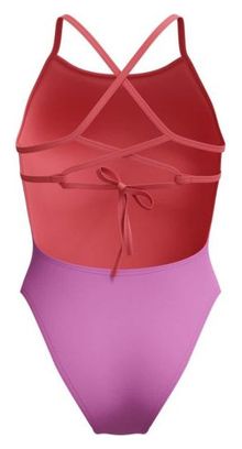 Einteiliger Damen Badeanzug Speedo Solid Lattice - Violett / Rot