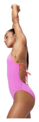 Einteiliger Damen Badeanzug Speedo Solid Lattice - Violett / Rot