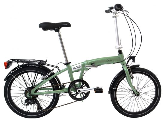 Bicicleta plegable <p> <strong>Bicyklet Oscar</strong></p>Shimano Tourney 6S 20'' Madera Verde 2022