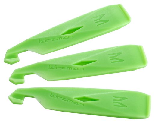 BIRZMAN Tire lever set. hardened ABS. 3 PCS/SET green