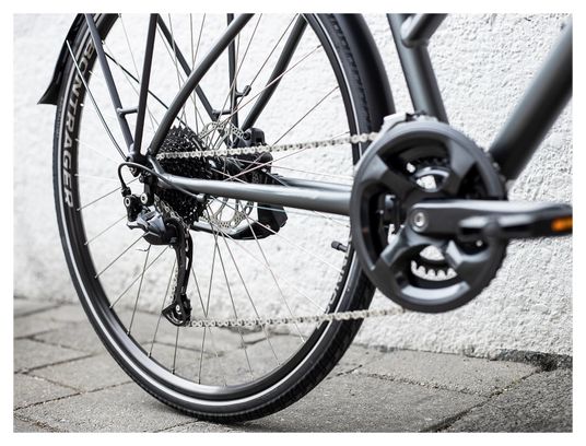 Vélo de Ville Trek FX 2 Disc Equipped Stagger Shimano Acera/Altus 9V 700 mm Gris Lithium 2023