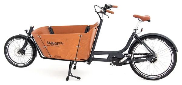 Vélo Cargo Électrique Babboe City Mountain Enviolo NuVinci 500 Wh 20/26'' Gris Anthracite Marron 2023