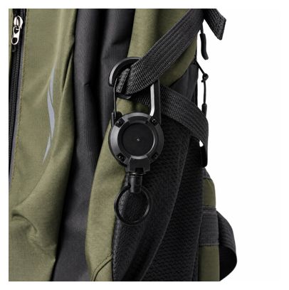 Mousqueton rétractable porte-clés cable acier-60 cm-Noir