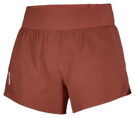 Pantalones cortos Salomon Sense Aero Stow 4in marrones para mujer