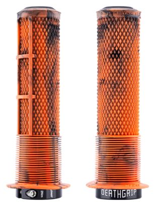 Set DMR DeathGrip2 Flange Lock-On handvatten 135 mm Orange Marble