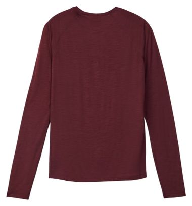 Camiseta Trail NNormal Merino 02 Burdeos para mujer