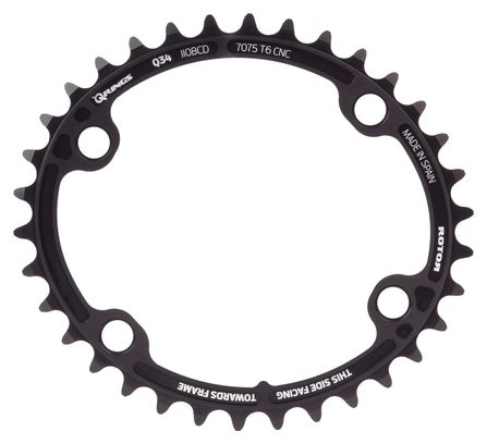 Reconditioned product - Oval ROTOR ALDHU 3D+ Chainring 4x110mm Black