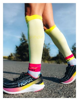 Manchons de Compression Compressport R2 Oxygen Jaune / Rose