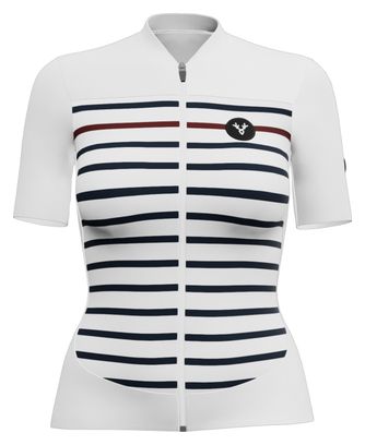 Maglia LeBram Ventoux Donna a maniche corte Edizione Limitata Bianco Blu Bordeaux