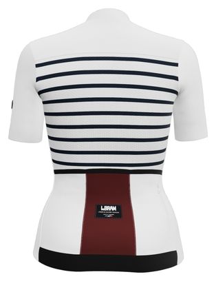 LeBram Ventoux Women's Short-Sleeved Jersey Limited Edition White Blue Bordeaux