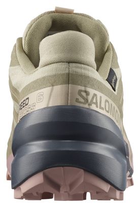 Chaussures Trail Salomon Speedcross 6 GTX Kaki/Rose Femme