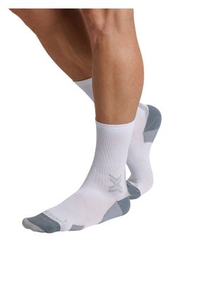 Chaussettes X-Socks Run Discover Crew Blanc/Gris