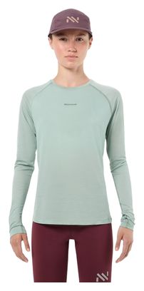 Camiseta Trail NNormal Merino 02 Verde para mujer