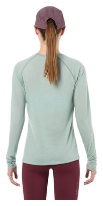 Camiseta Trail NNormal Merino 02 Verde para mujer