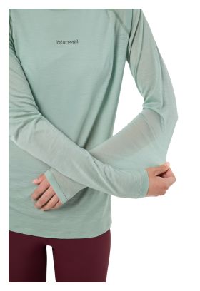 Camiseta Trail NNormal Merino 02 Verde para mujer