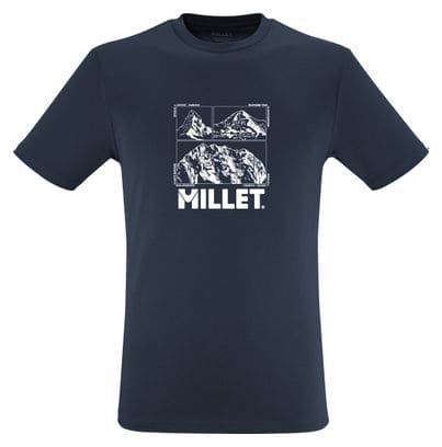 Men's Millet Chamonix Logo blauw t-shirt