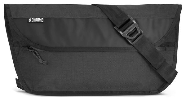 Bolso Messenger Cromado Simple MD Negro