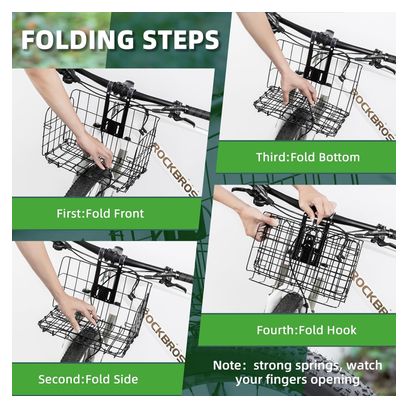 Panier avant robuste facile à installer pour VTT/Cruiser/Trottinette