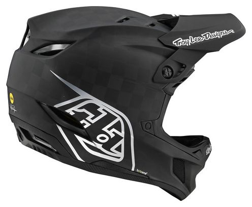 Troy Lee Designs D4 Carbon Mips Stealth Full Face Helm Zwart/Zilver