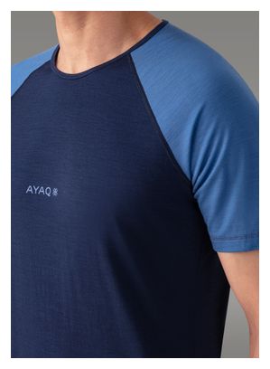 AYAQ Biafo Merinos Korte Mouw Trui Blauw