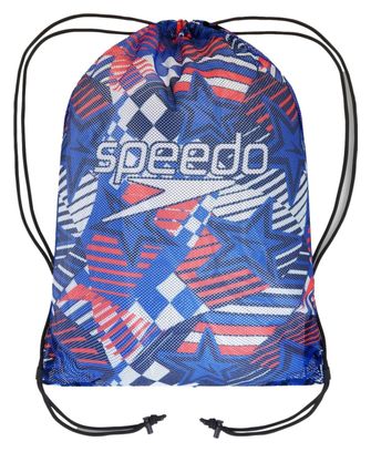 Speedo Bedrukte Mesh Bag Blauw / Rood