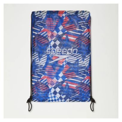 Bolsa de Malla Estampada Speedo Azul / Roja