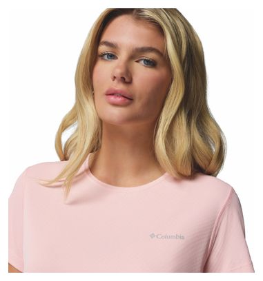 Columbia Women's Zero Rules Lightweight Pink Technical T-Shirt