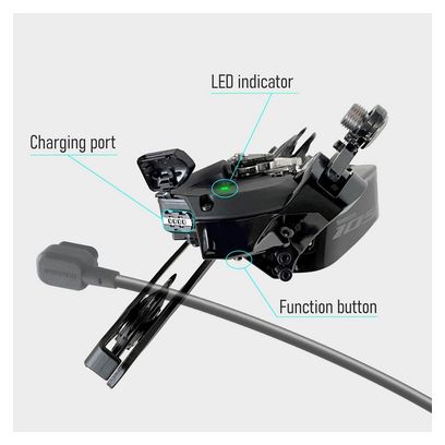Shimano 105 Di2 RD-R7150 Achterderailleur 2x12S Zwart