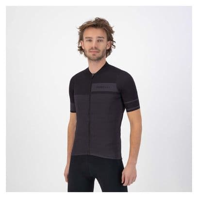 Maillot Manches Courtes Velo Rogelli Block - Homme - Noir