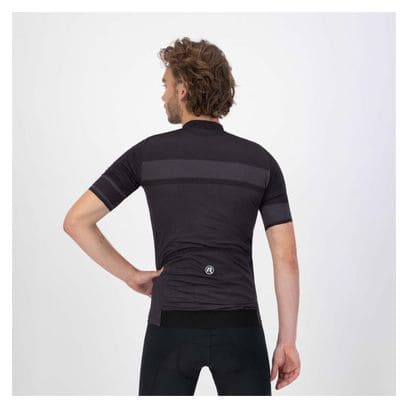 Maillot Manches Courtes Velo Rogelli Block - Homme - Noir