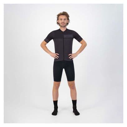 Maillot Manches Courtes Velo Rogelli Block - Homme - Noir