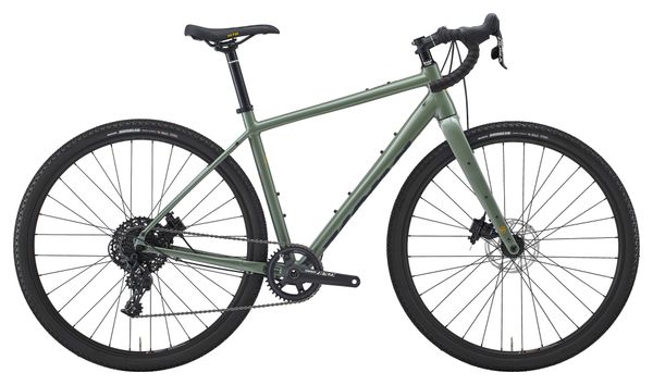 Kona Gravel Bike Libre Alluminio Sram Apex 11V Verde metallizzato lucido 2023