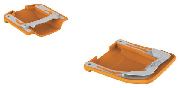 Pair of Antisnow for Petzl Irvis crampons Front Back Orange