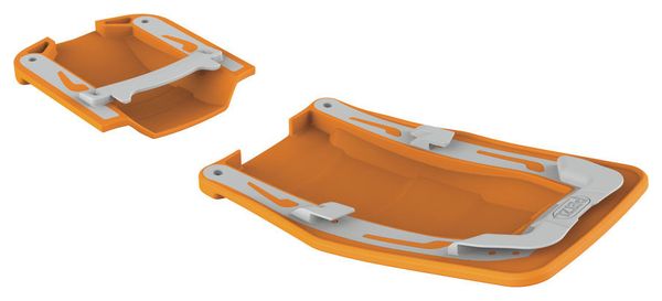 Pair of Antisnow for Petzl Irvis crampons Front Back Orange