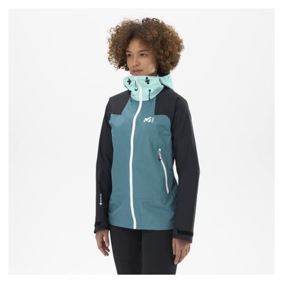 Veste Imperméable Femme Millet K Hybrid Gore-Tex Bleu