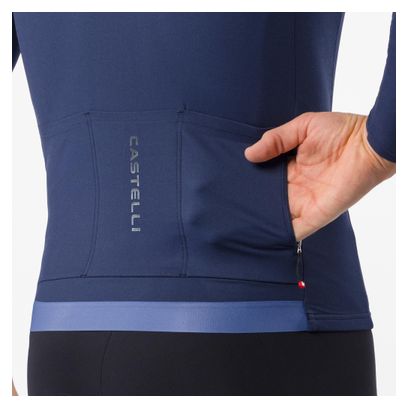 Castelli Thermowoven Men's Long-Sleeve Jersey, Blue