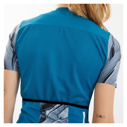 Women's LeBram Ventoux Short Sleeved Jersey Petrole Blue Pelforth