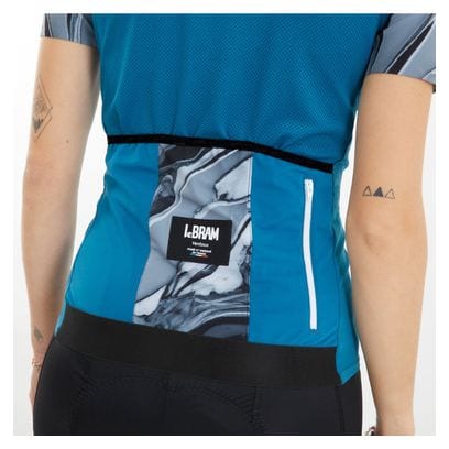 Women's LeBram Ventoux Short Sleeved Jersey Petrole Blue Pelforth