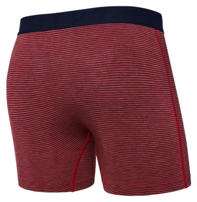 Boxer Saxx Vibe Braguita Super Suave / Mini Rayas - Cereza