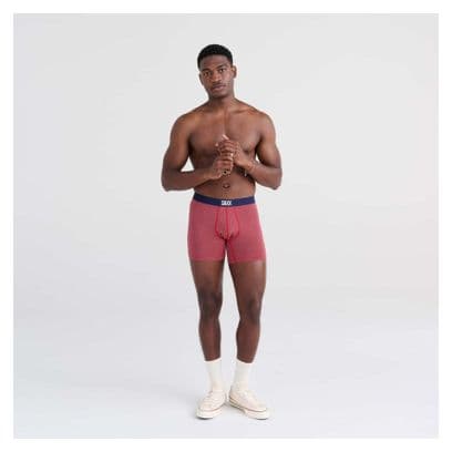 Boxer Saxx Vibe Braguita Super Suave / Mini Rayas - Cereza