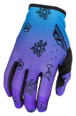 Fly Racing Lite Outline Special Edition Long Gloves - Purple/Black