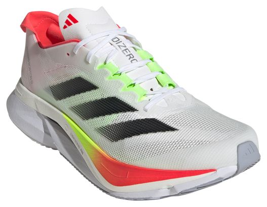 adidas adizero Boston 12 Wit Zwart Rood Herenschoenen